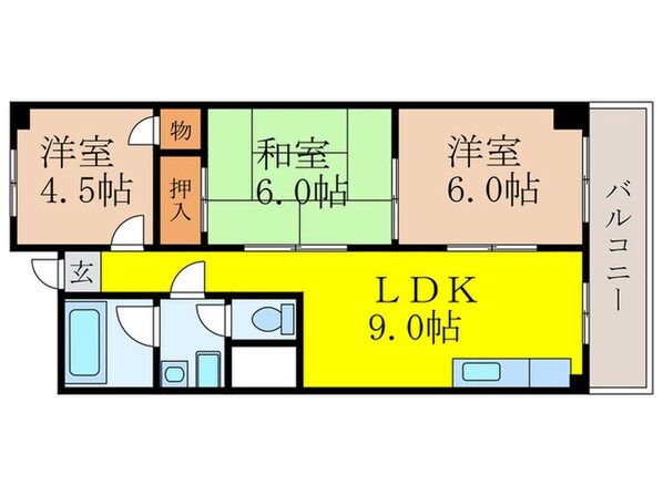 旭第2ﾏﾝｼｮﾝの物件間取画像